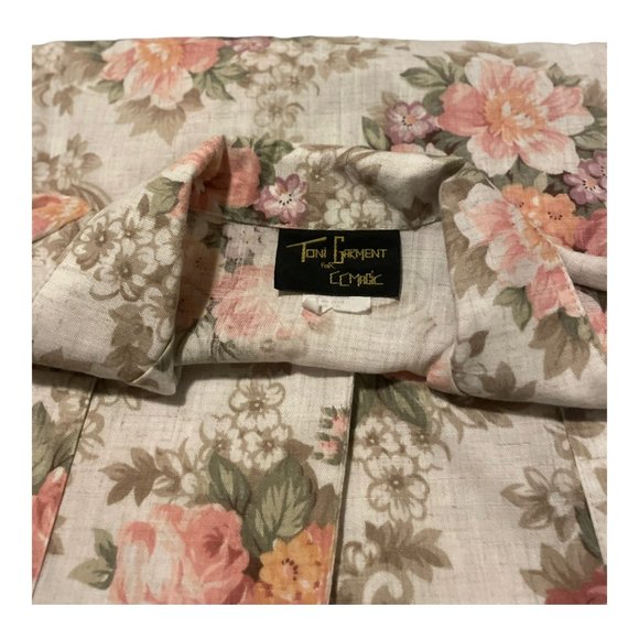 Toni Garment For CC Magic All Over Floral Print Blazer S/M - Picture 4 of 5